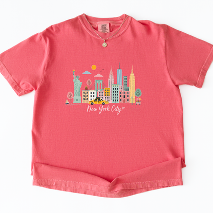 New York Sketch - Comfort Colors Relaxed Fit Premium T Shirt