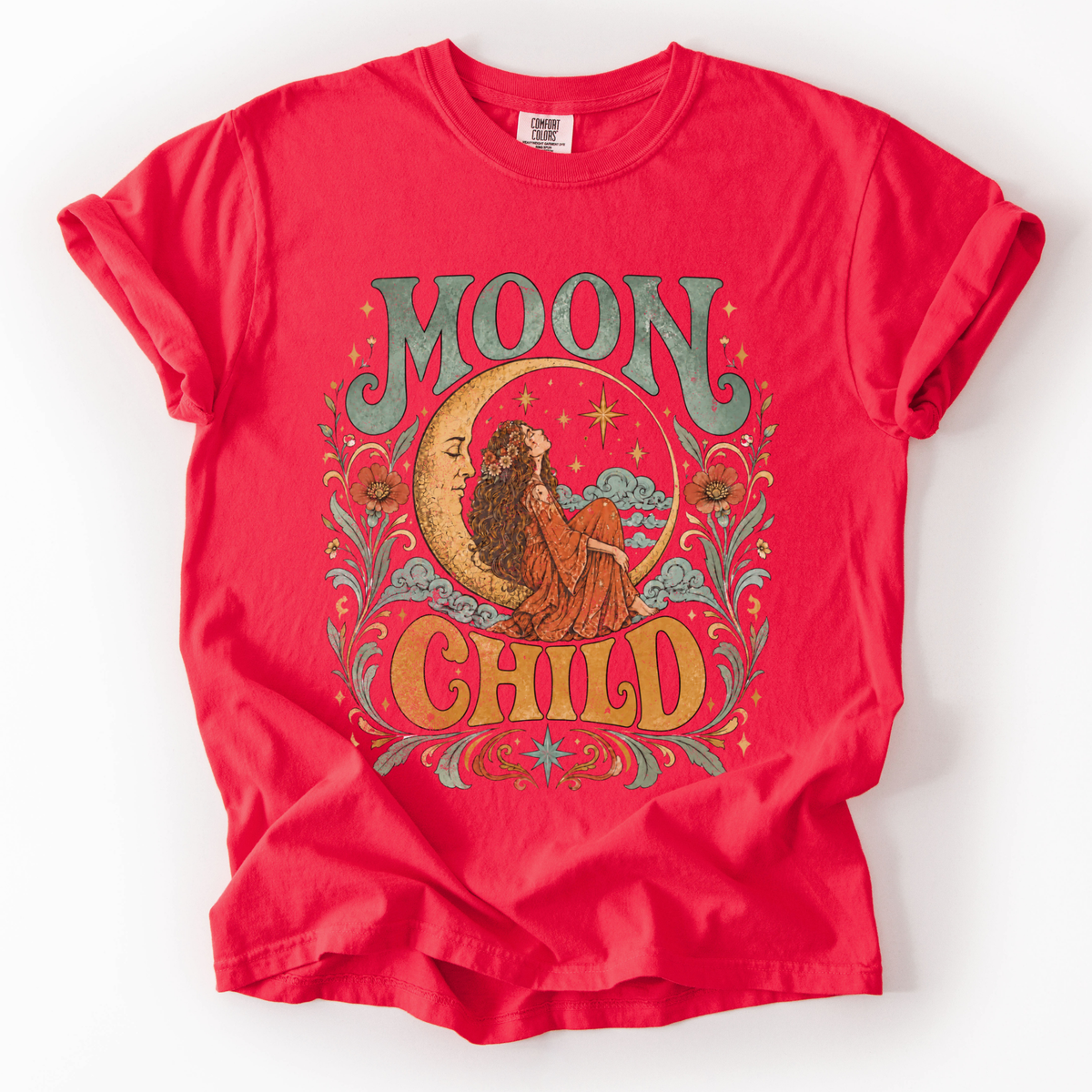 Moon Child -  Relaxed Fit Vintage Wash T Shirt