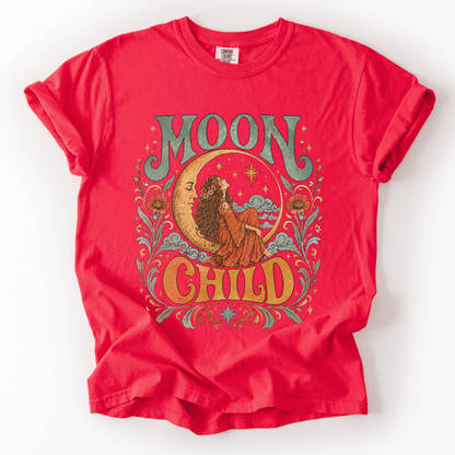 Moon Child -  Relaxed Fit Vintage Wash T Shirt
