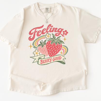 Feeling Berry Good - Relaxed Fit Vintage Wash T Shirt