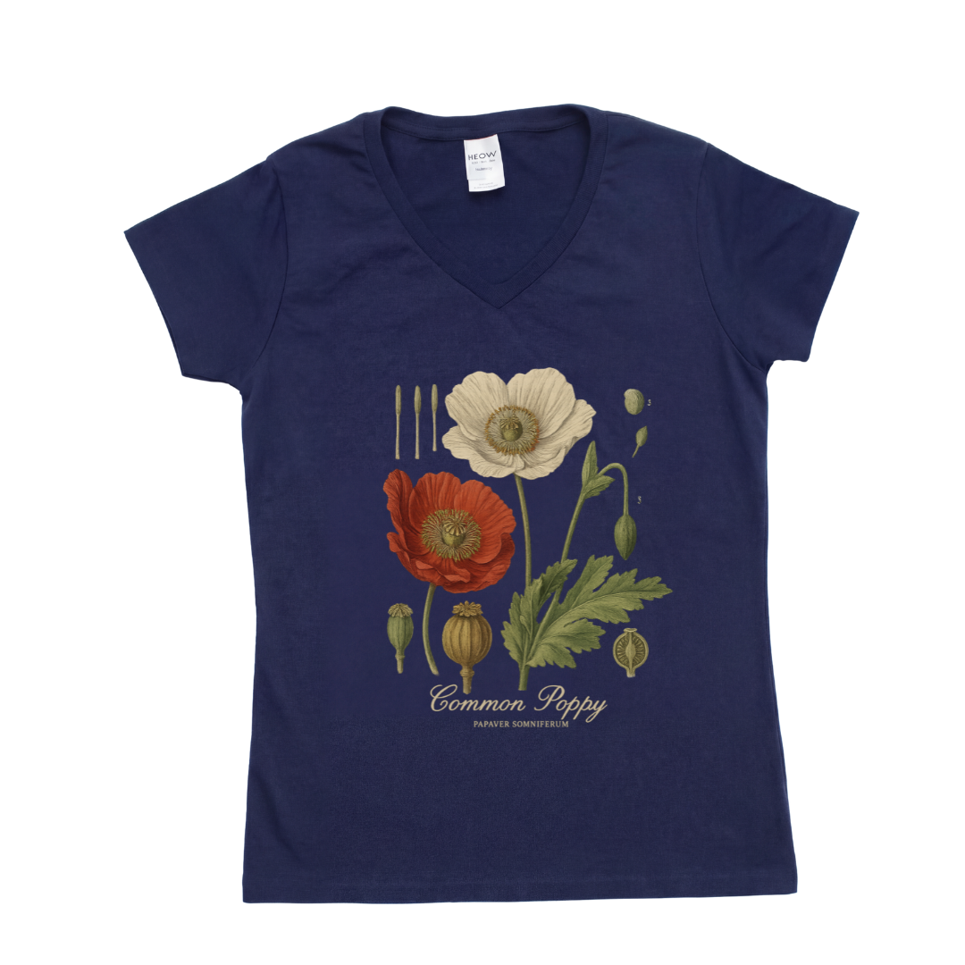 Common Poppy— V Neck