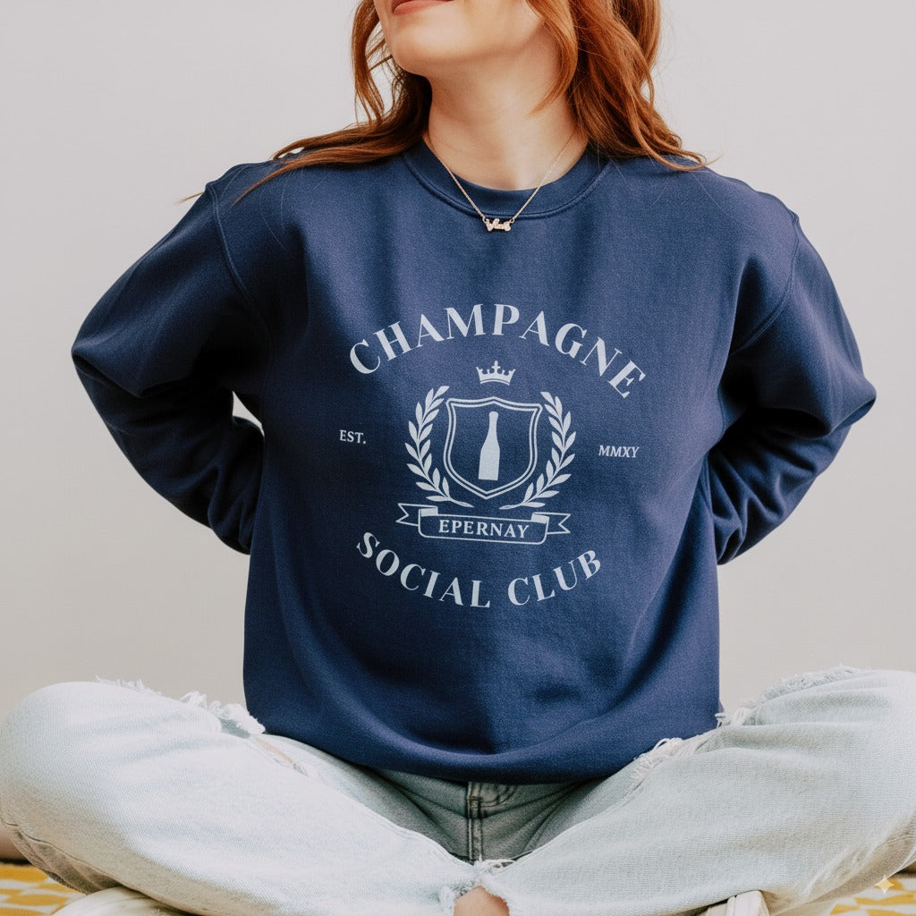 Champagne Social Club - Comfort Colors Premium Heavyweight Sweatshirt