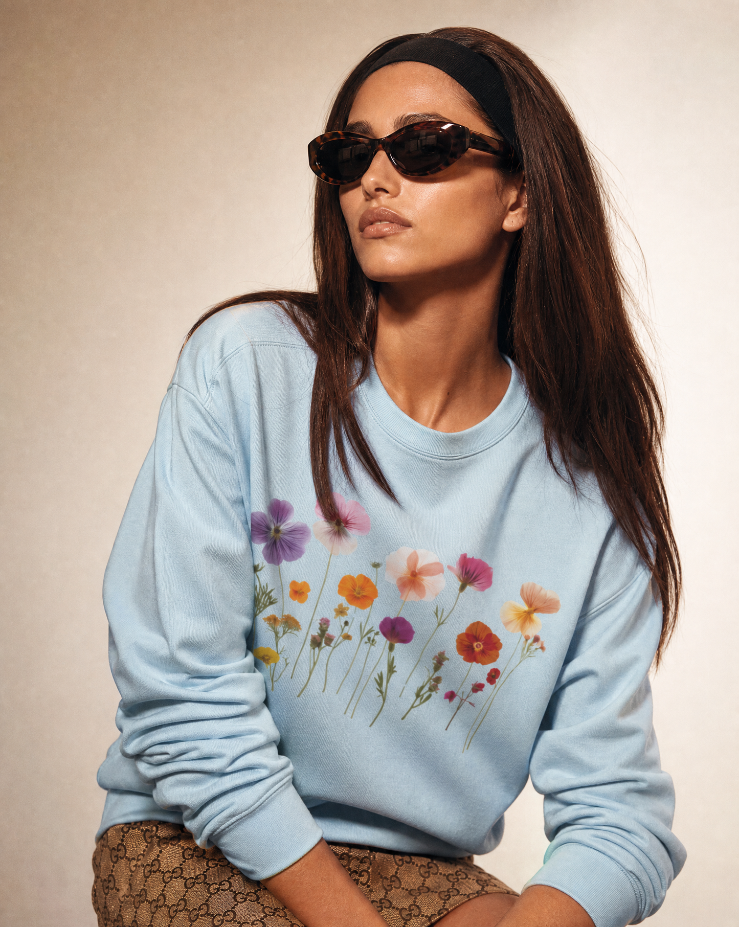 Pressed Flowers - Comfort Colors Premium Heavyweight Sweatshirt