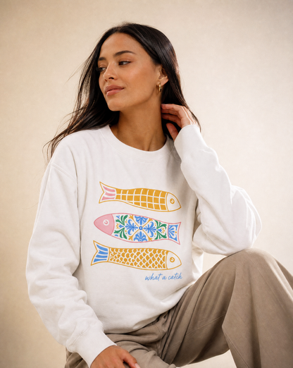 What A Catch - Comfort Colors Premium Heavyweight Sweatshirt