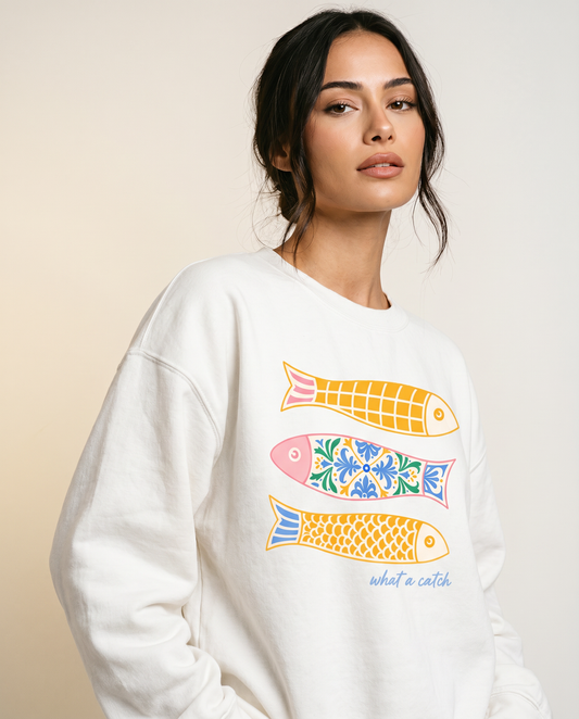 What A Catch - Comfort Colors Premium Heavyweight Sweatshirt