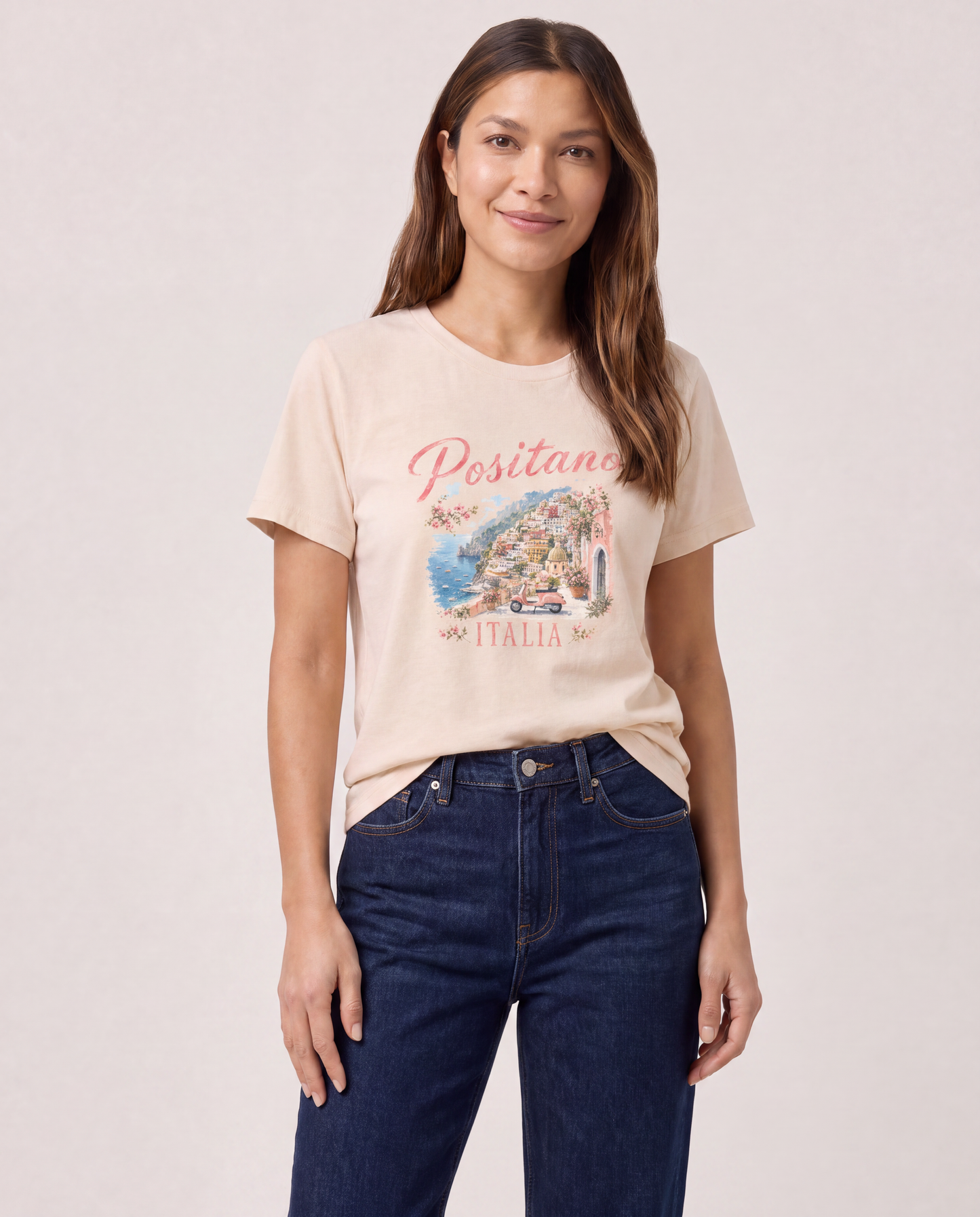 Vintage Positano Painting - Women's Perfect Tee
