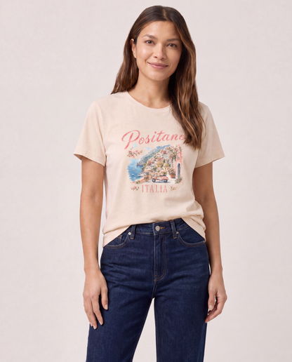 Vintage Positano Painting - Women's Perfect Tee