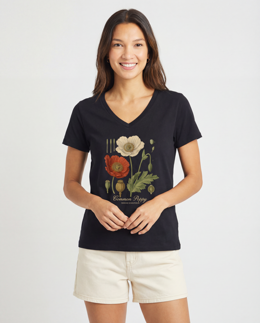 Common Poppy— V Neck