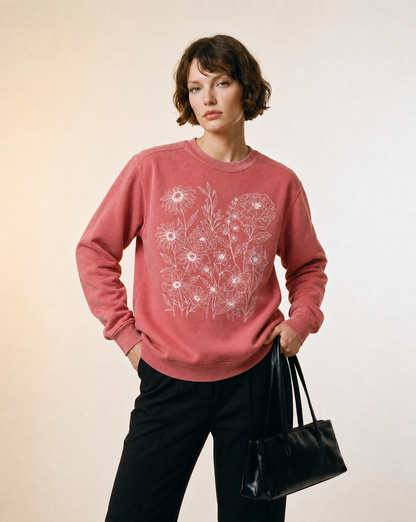 Petal Cartography - Comfort Colors Premium Heavyweight Sweatshirt