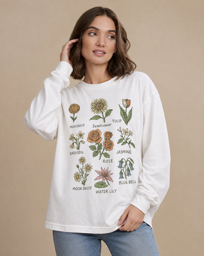 Botanical Sketchbook - Comfort Colors Premium Long Sleeve T Shirt