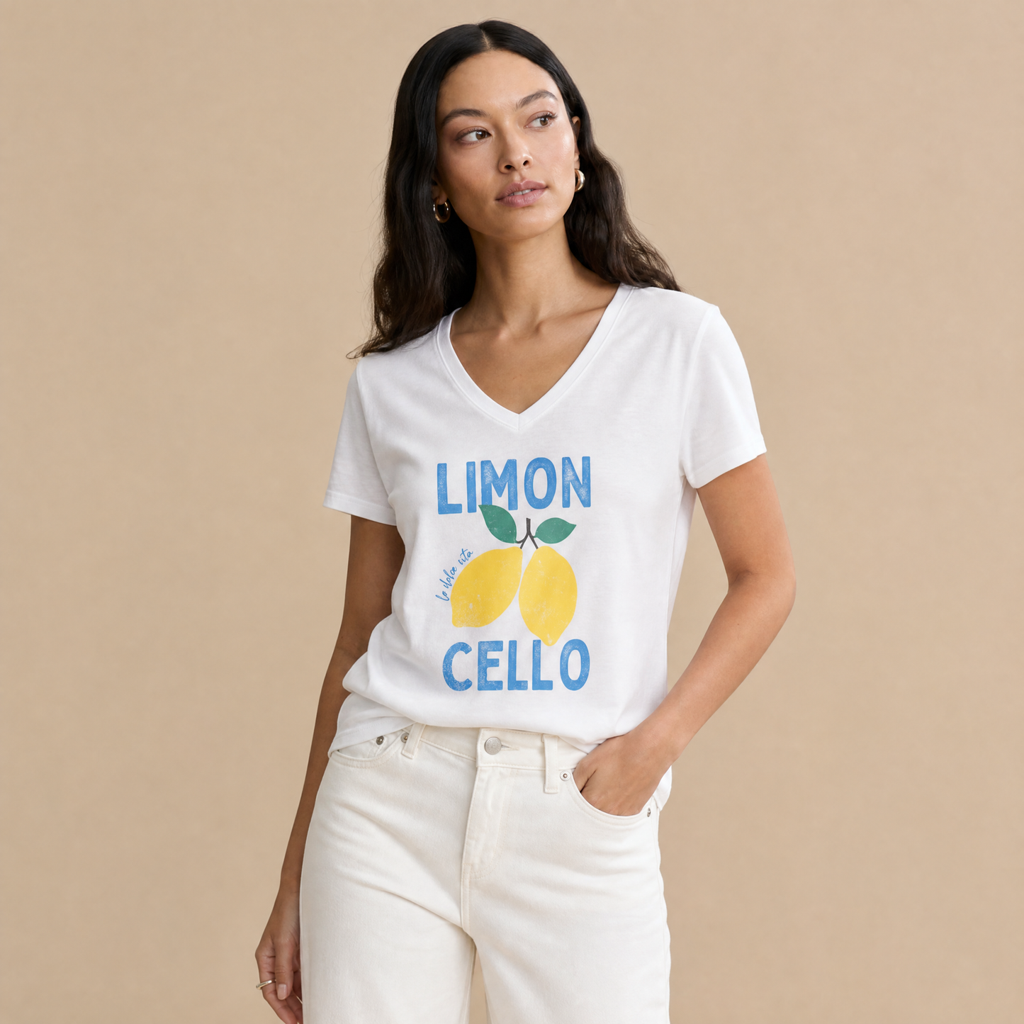 Limon Cello, Vintage Tee - Super Soft V-Neck