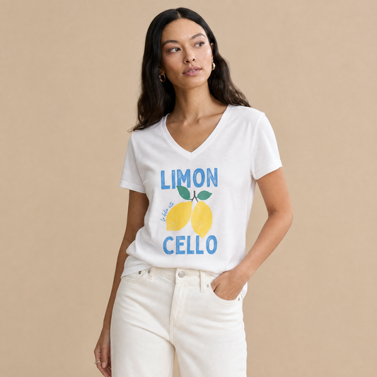 Limon Cello, Vintage Tee - Super Soft V-Neck