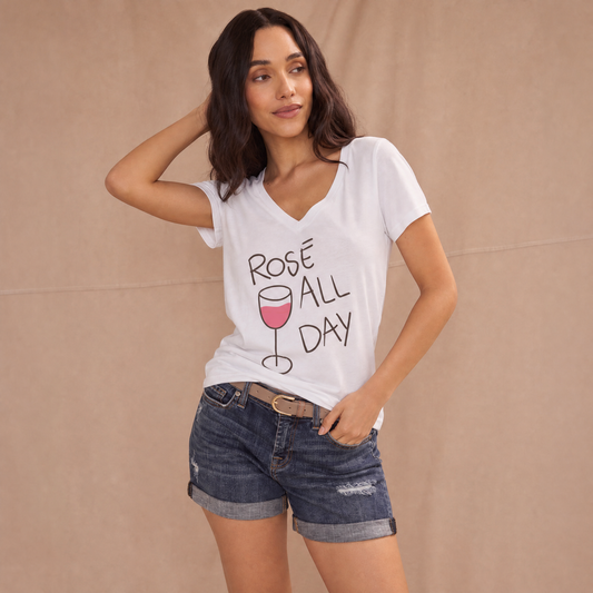 Rose All Day - Super Soft V-Neck
