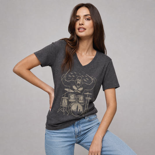 King Kong's Drum Solo- Super Soft V-Neck