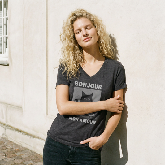 Bonjour Mon Amour - Super Soft V Neck