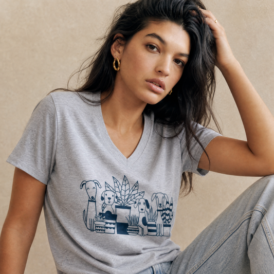 Dogs And Plants - Super Soft V Neck