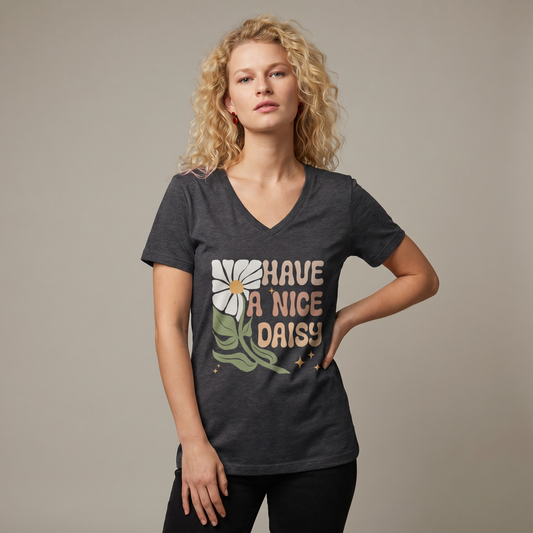 Have A Nice Daisy - Super Soft V Neck