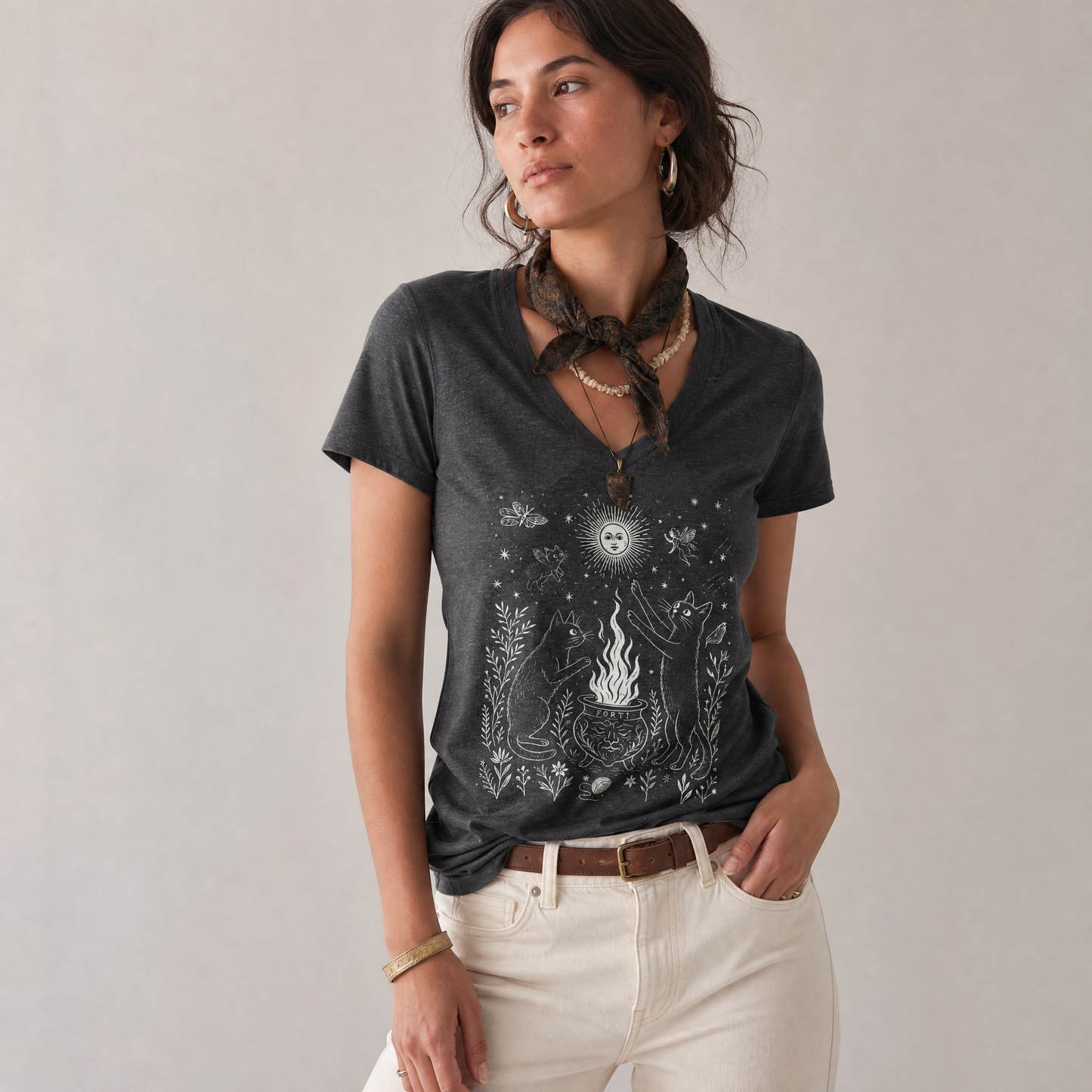 Midnight Meowgic - Super Soft V Neck