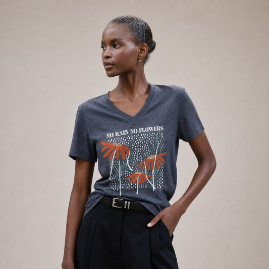 No Rain No Flowers - Super Soft V Neck