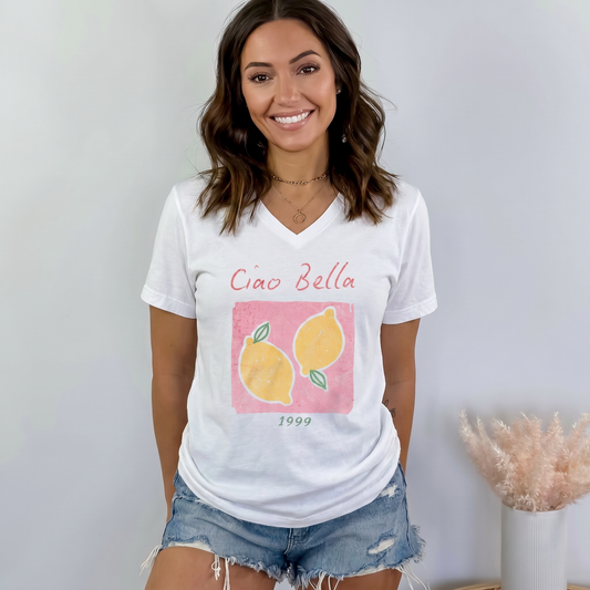 Ciao Bella Vintage Wash - Super Soft V-Neck