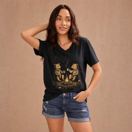 Camping Bears - Super Soft V-Neck