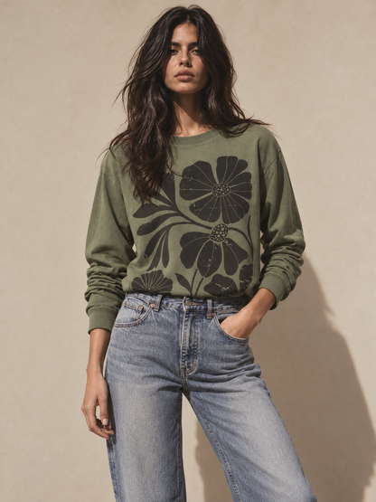 Artistic Boho Floral - Comfort Colors Premium Long Sleeve T Shirt