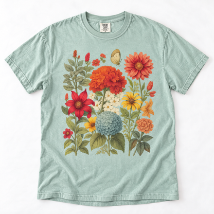Hydrangea Bloom - Comfort Colors Relaxed Fit Premium T Shirt