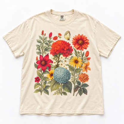 Hydrangea Bloom - Comfort Colors Relaxed Fit Premium T Shirt