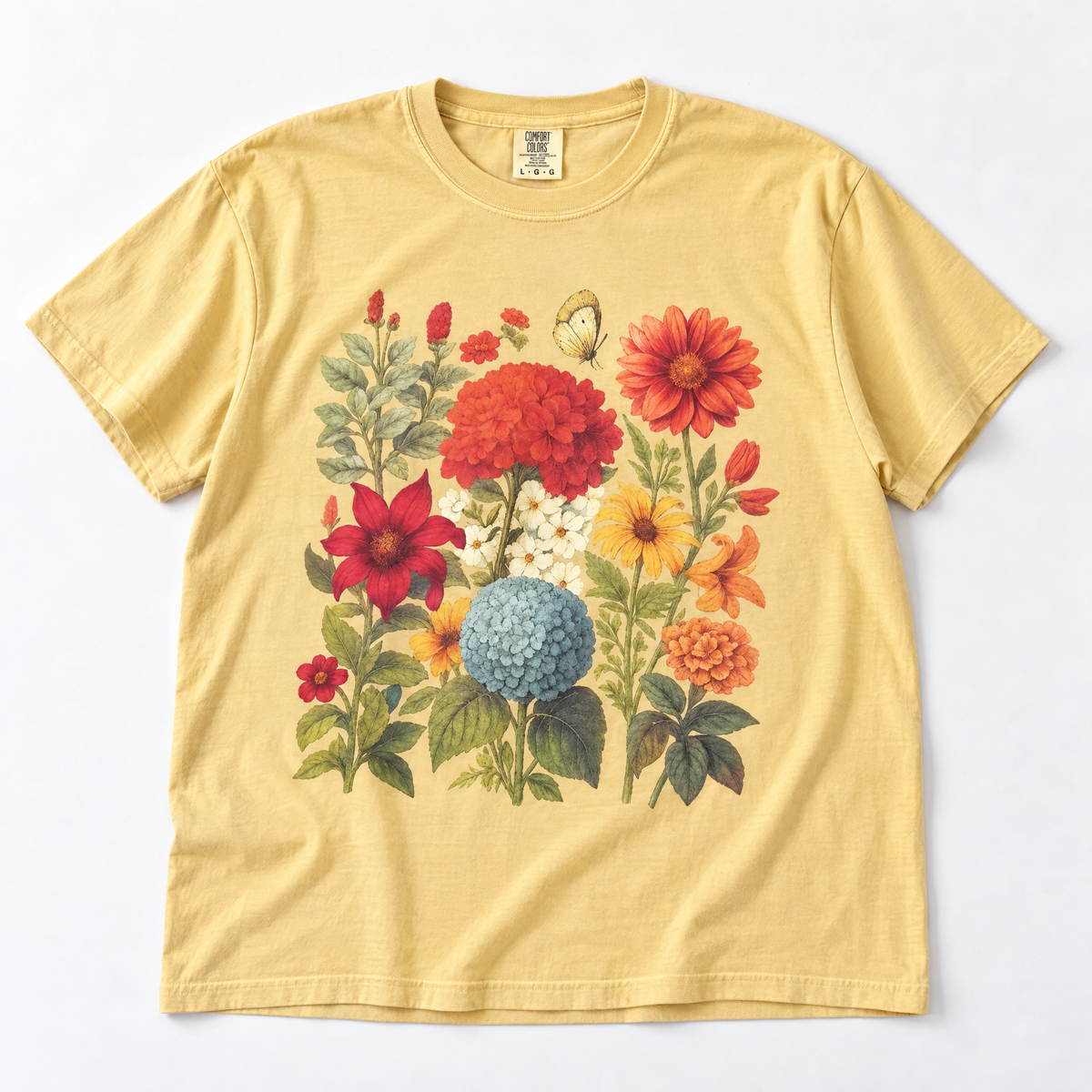 Hydrangea Bloom - Comfort Colors Relaxed Fit Premium T Shirt