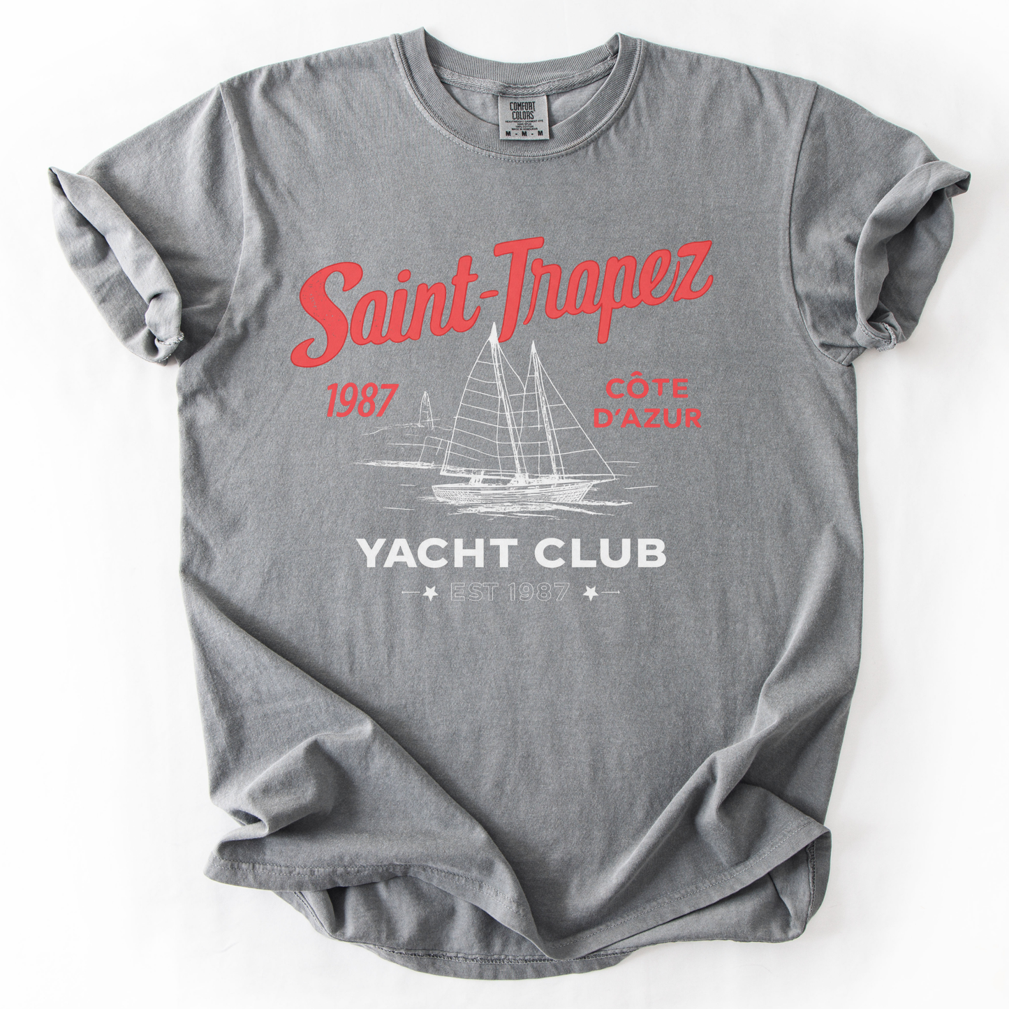 Saint Tropez Yacht Club -  Relaxed Fit Vintage Wash T Shirt
