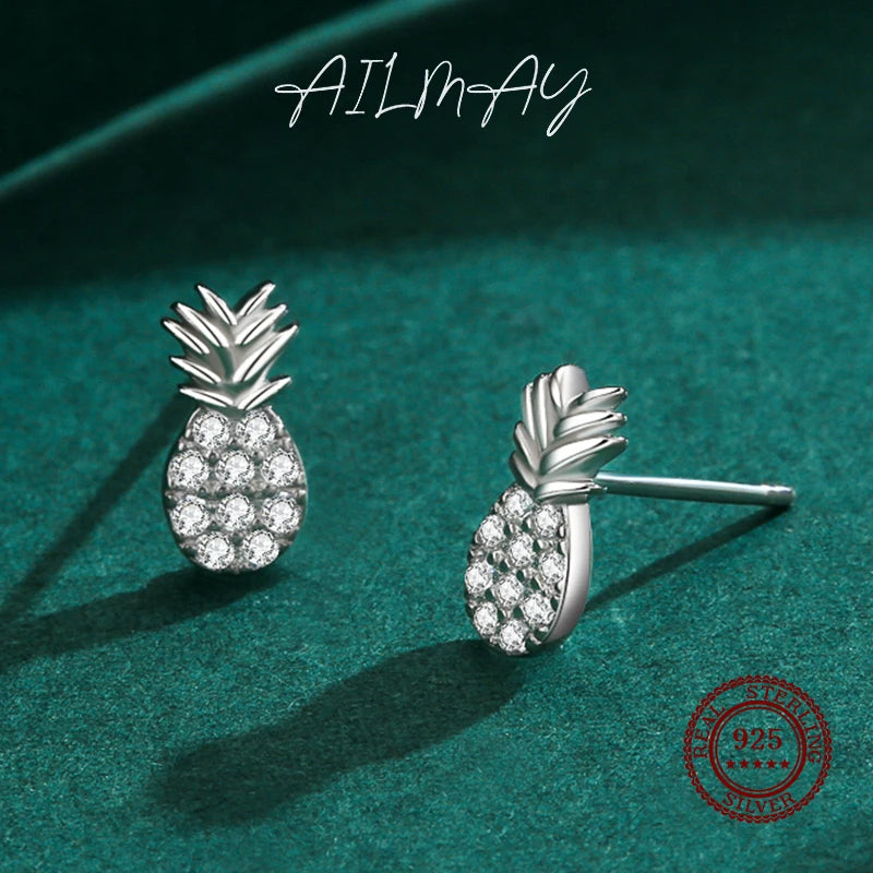 Sterling Silver Sweet Pineapple Earrings