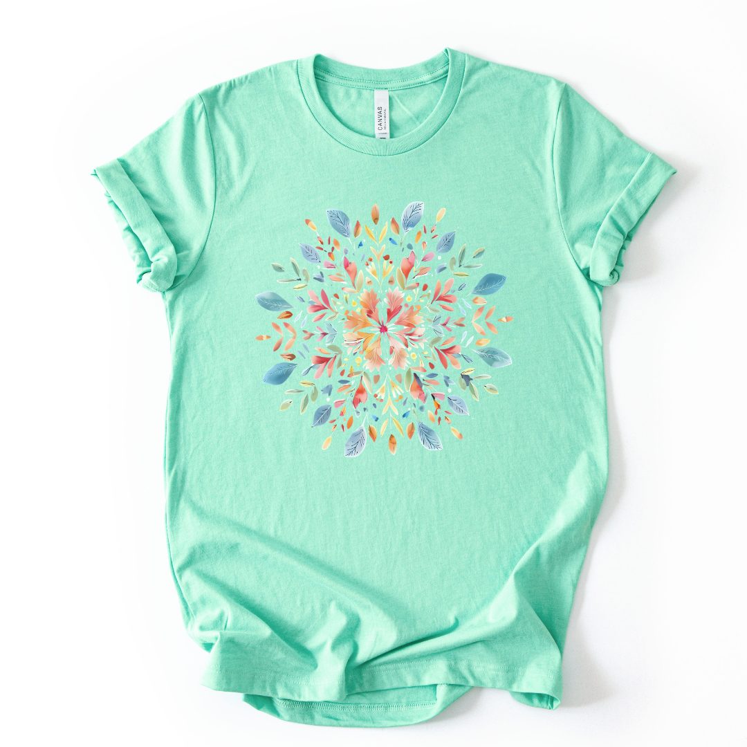 Plant Mandala - Bella Canvas Super Soft Straight Cut T shirt