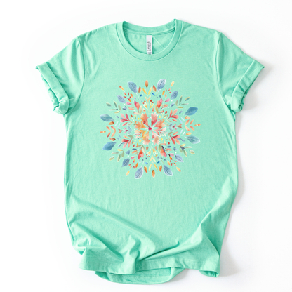 Plant Mandala - Bella Canvas Super Soft Straight Cut T shirt