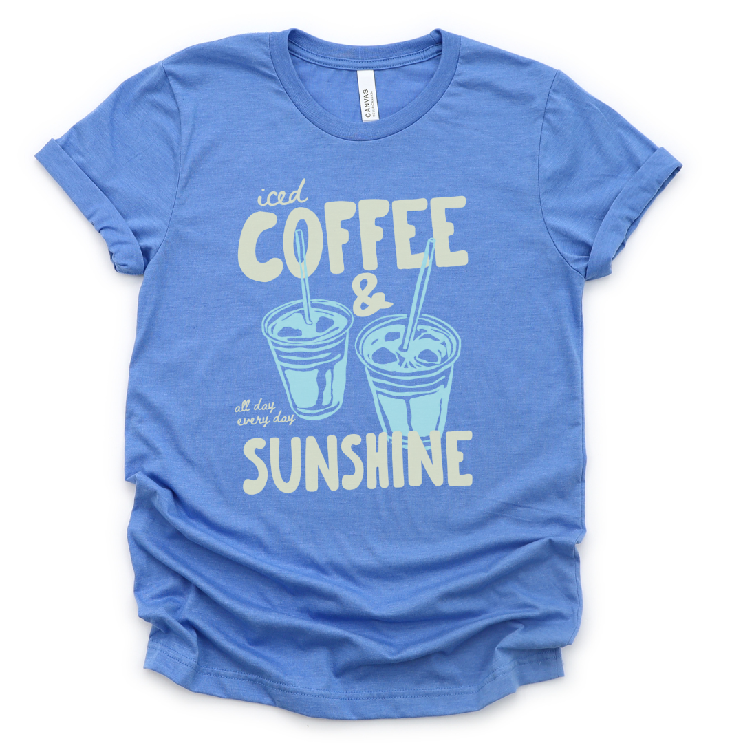 Iced Coffee & Sunshine - Bella Canvas Super Soft Fitted T Shirt