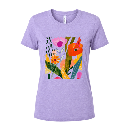 Modern Art Plant Print - Women's Perfect Tee