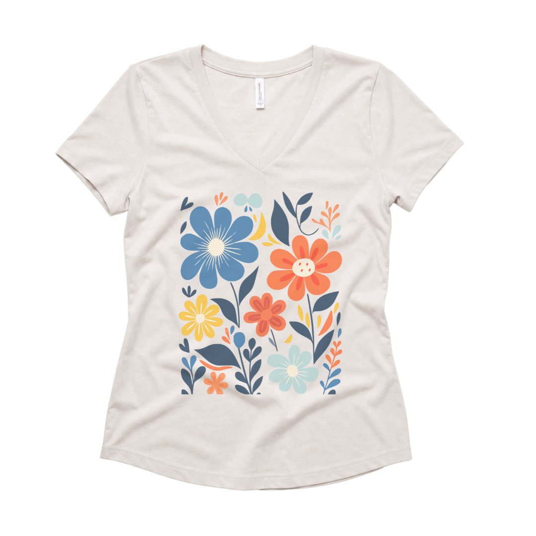 Floral Riot - Super Soft V Neck