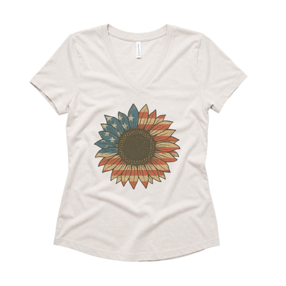 Stars & Stripes Sunflower - Super Soft V Neck