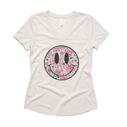 Flower Smile - Super Soft V-Neck