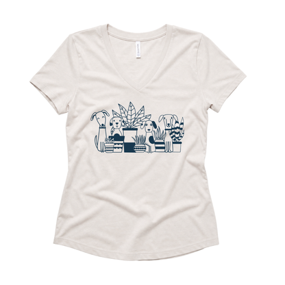 Dogs And Plants - Super Soft V Neck
