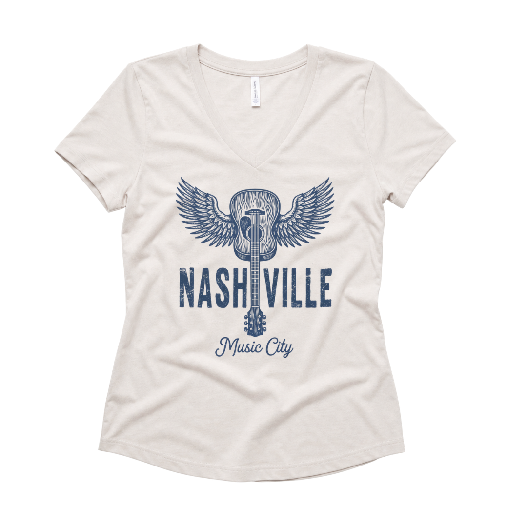 Nashville Music City - Super Soft V Neck