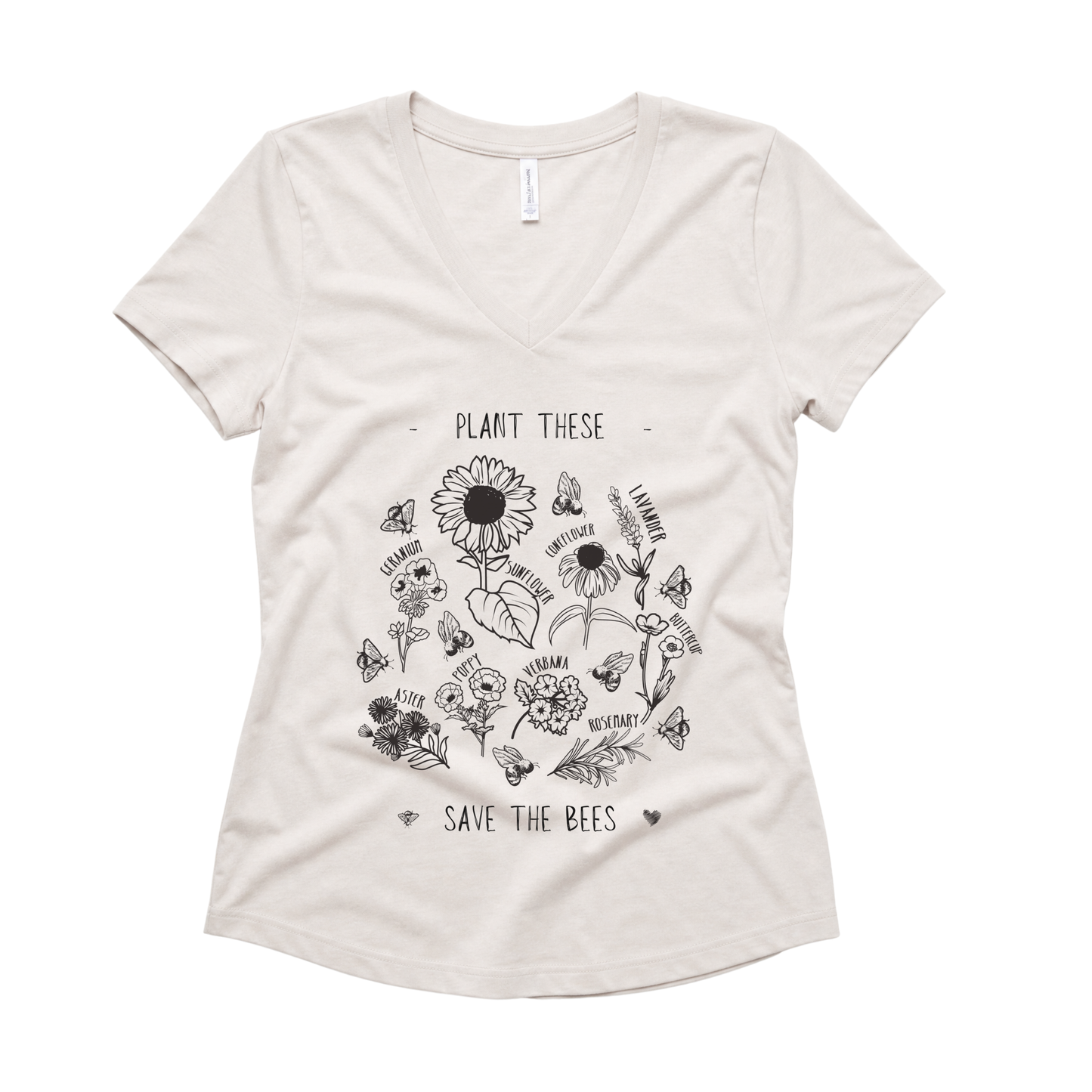 Plant These, Saves The Bees - Super Soft V Neck