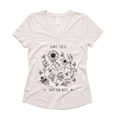 Plant These, Saves The Bees - Super Soft V Neck