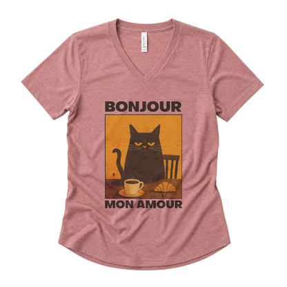Bonjour Mon Amour - Super Soft V Neck