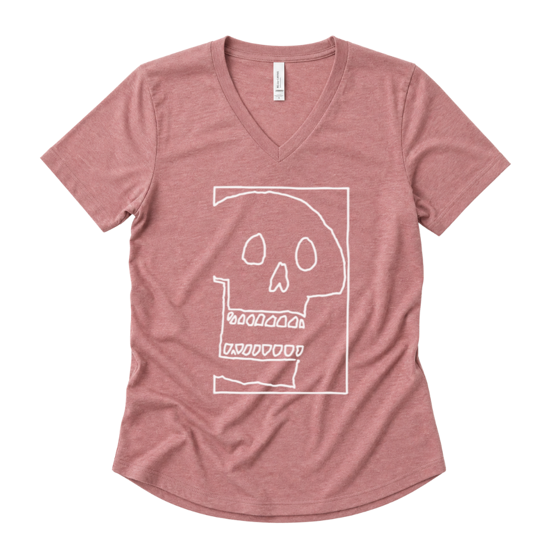 Skull Sketch - Super Soft V Neck