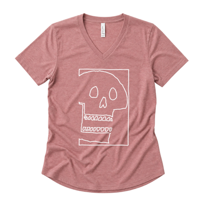 Skull Sketch - Super Soft V Neck