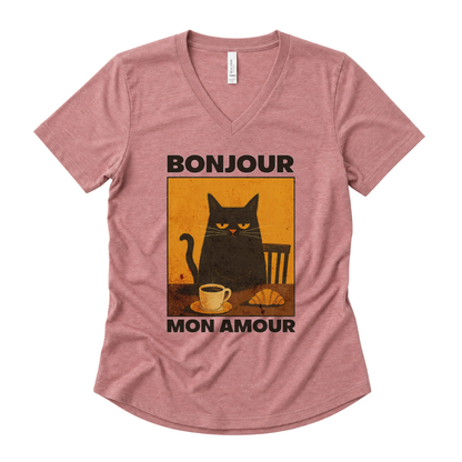 Bonjour Mon Amour - Super Soft V Neck
