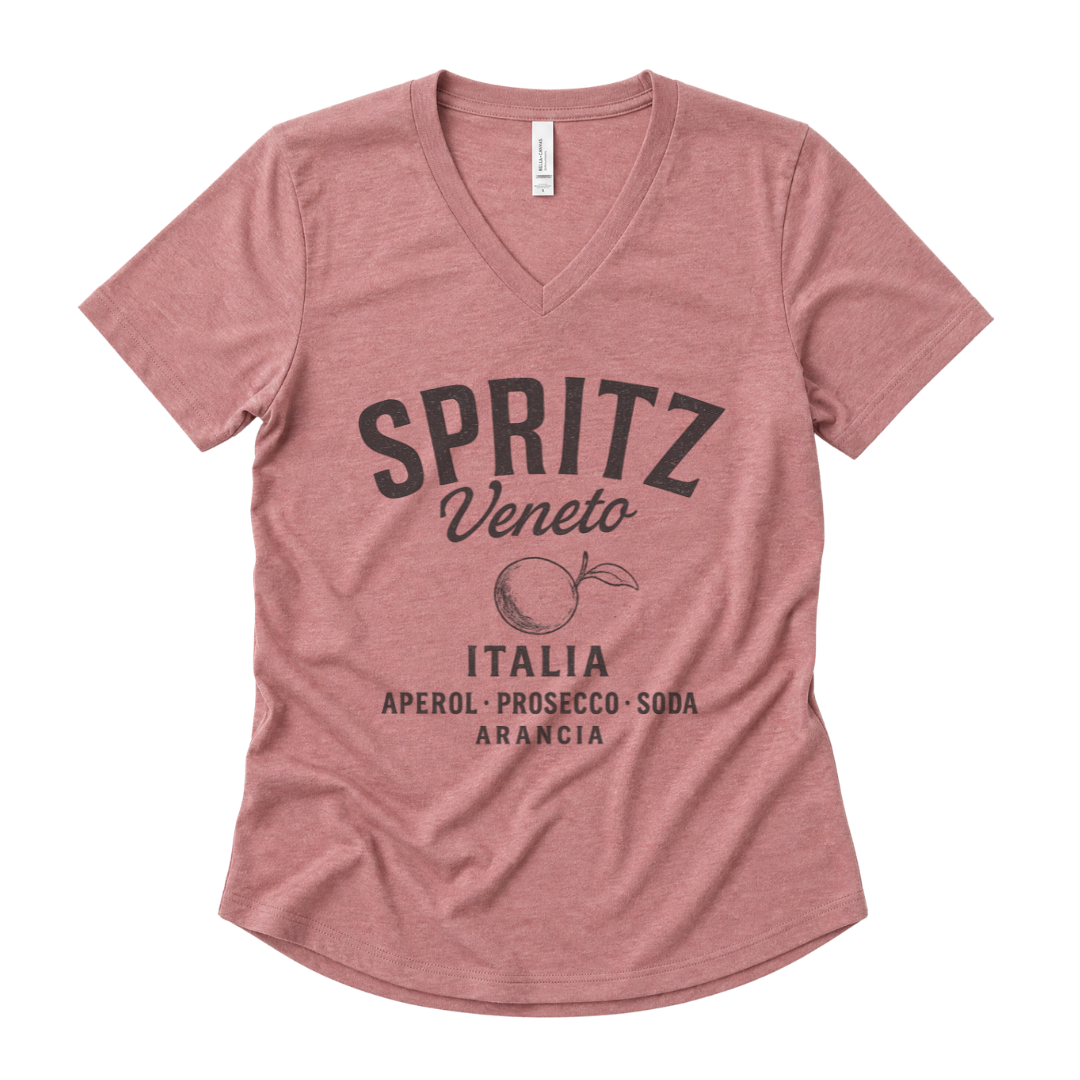 Spritz Vintage Print - Super Soft V Neck