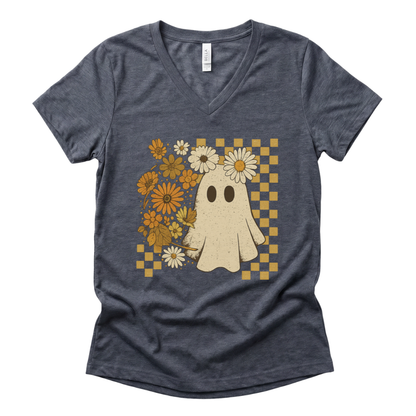 Floral Ghost - Super Soft V Neck
