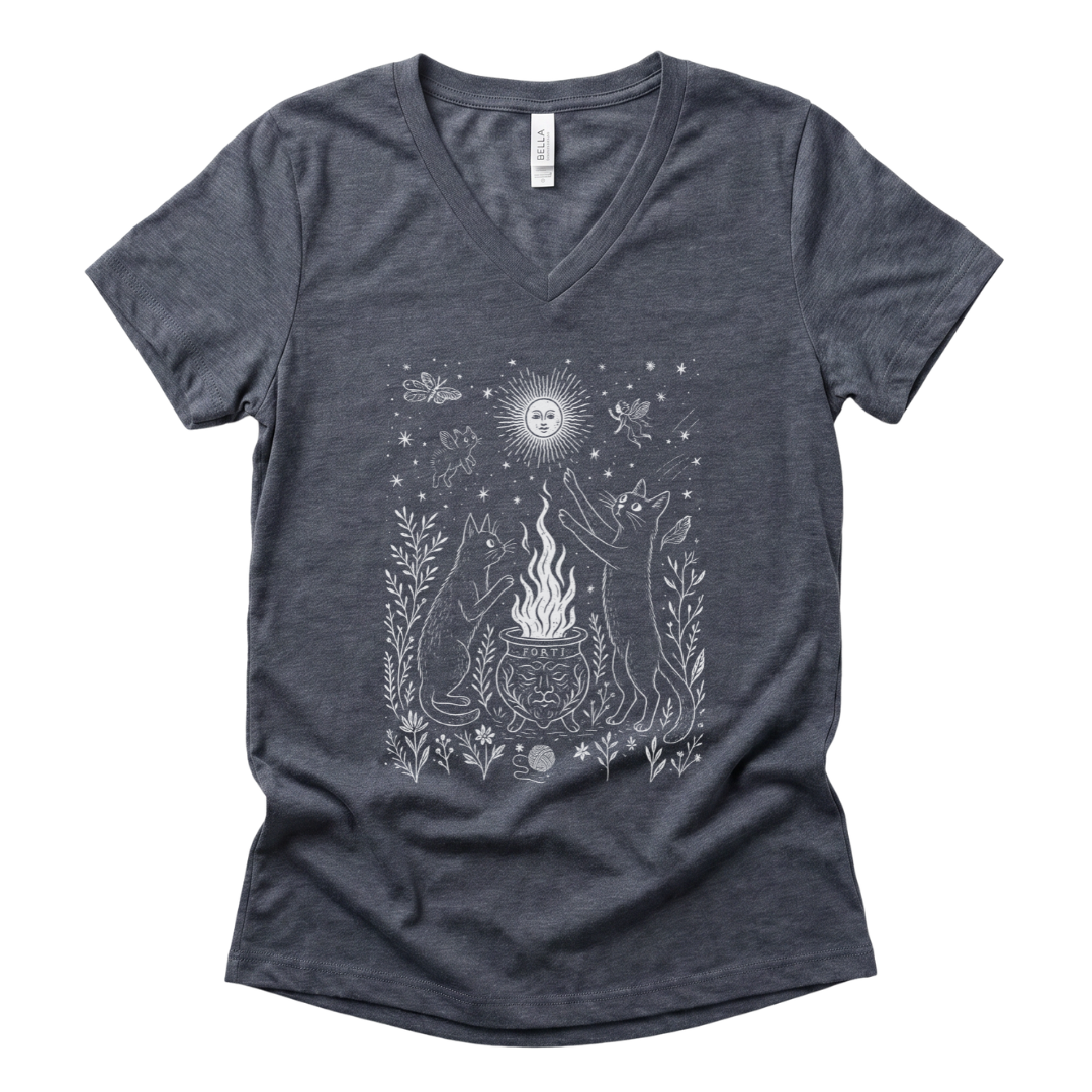Midnight Meowgic - Super Soft V Neck