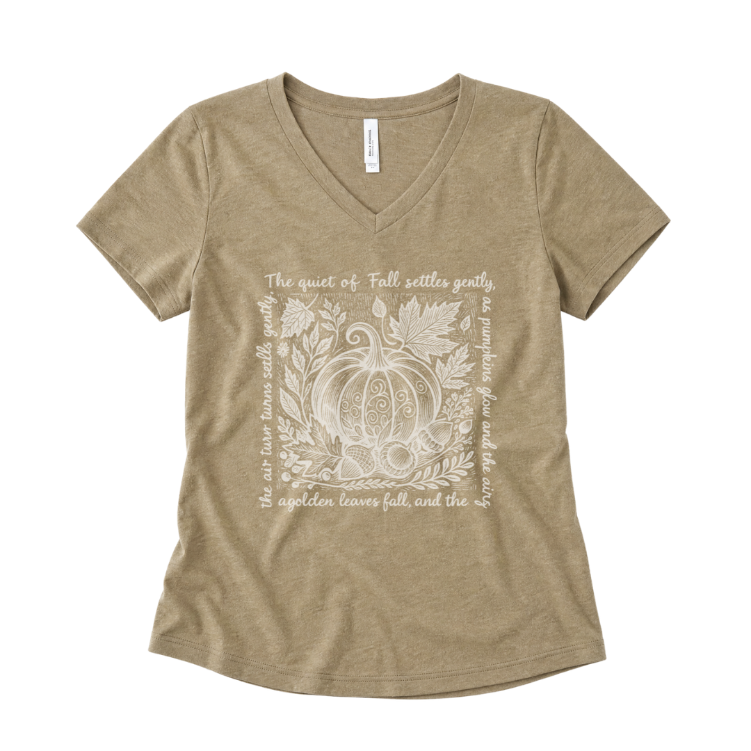 The Quiet Of Fall - Super Soft V Neck